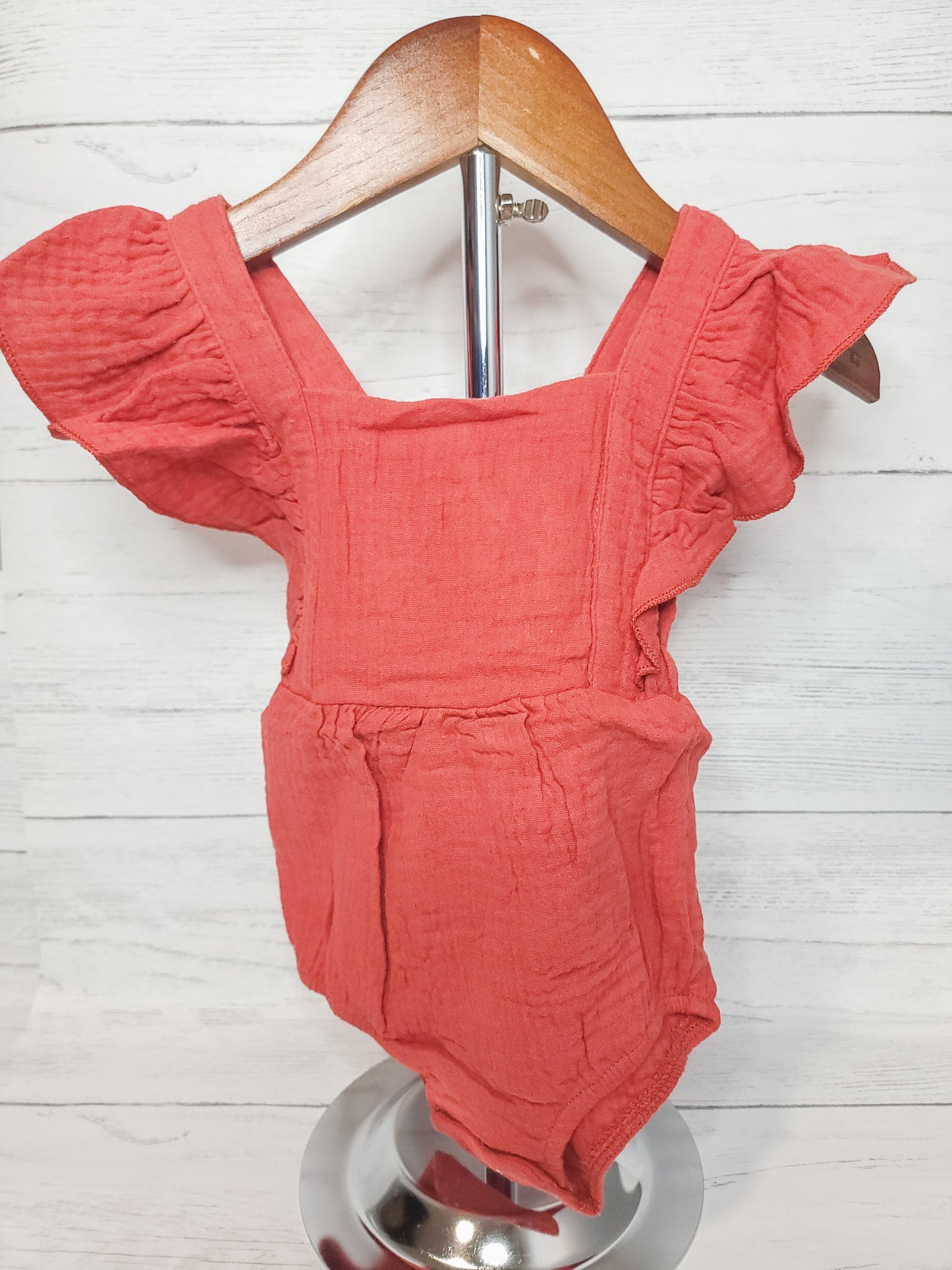 Rust Romper – Toddler & Infant Girls Cotton Romper