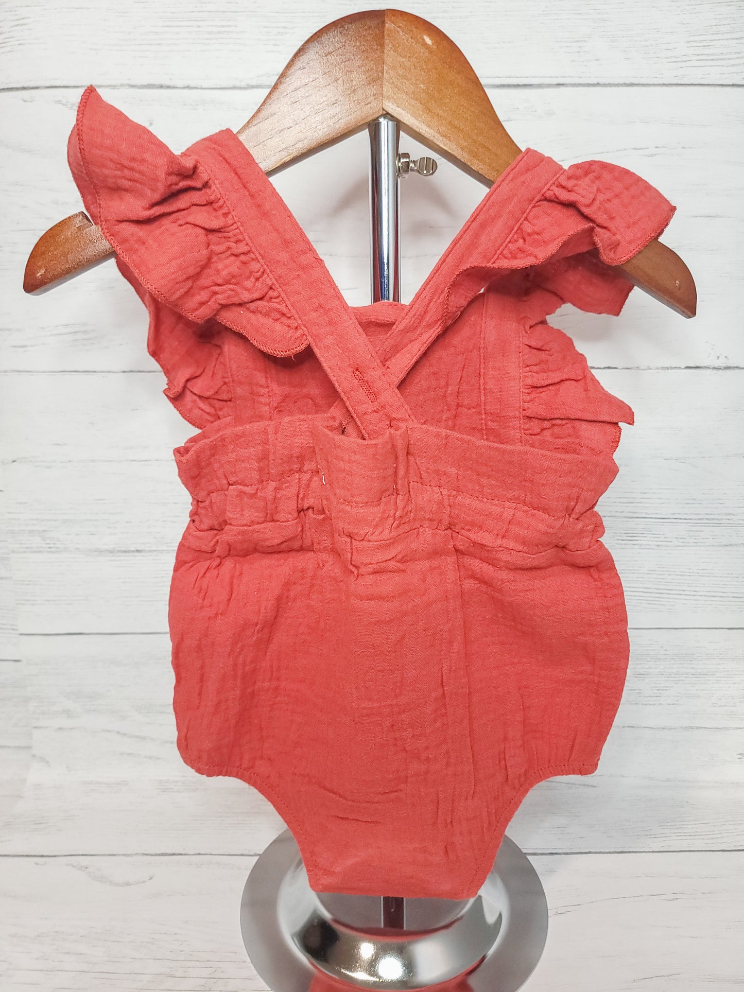 Rust Romper – Toddler & Infant Girls Cotton Romper