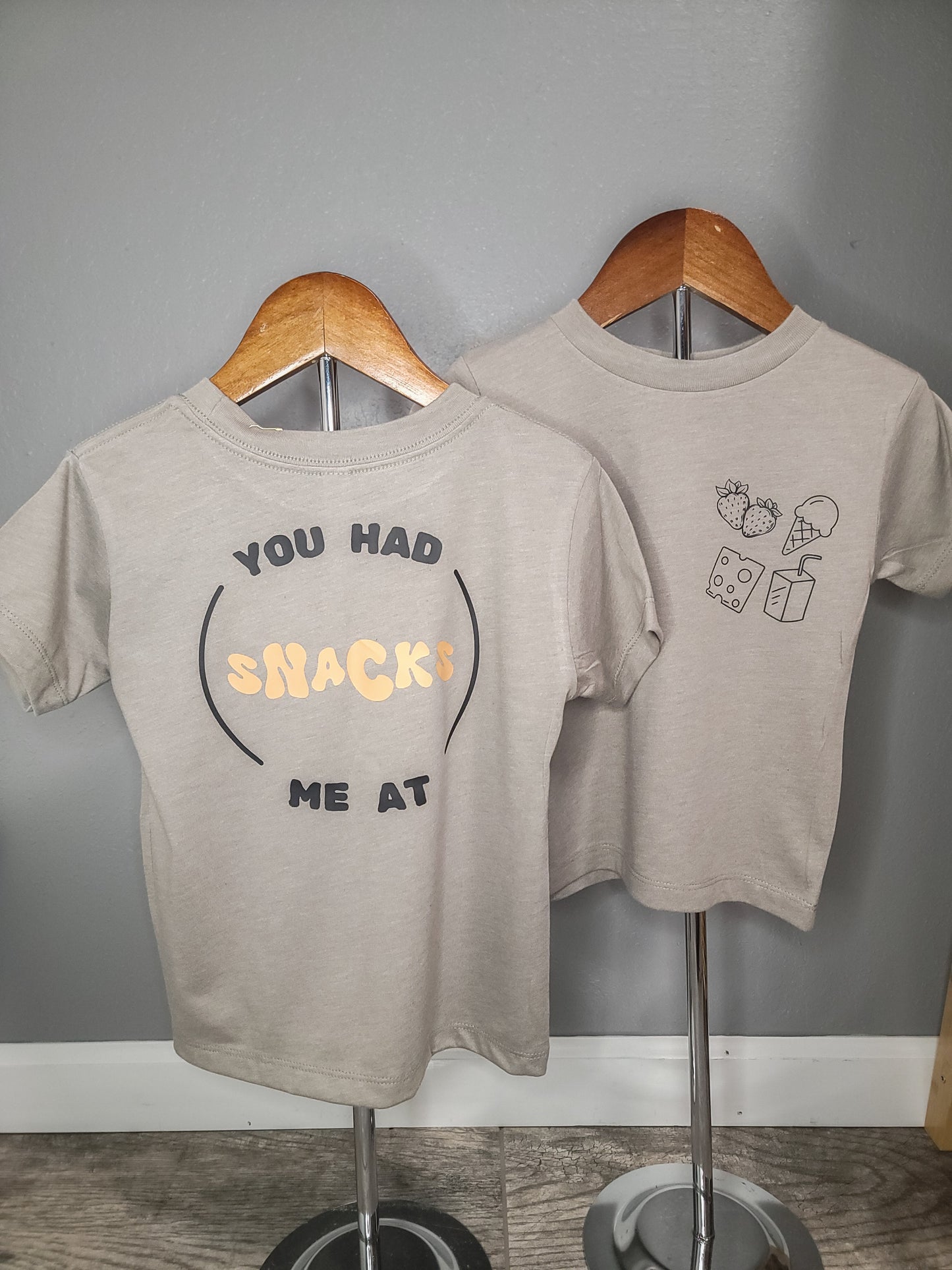 Had Me At Snacks Tee – Toddler Graphic Shirt, Playful Snack-Themed Tee, Bella & Canvas Cotton Blend