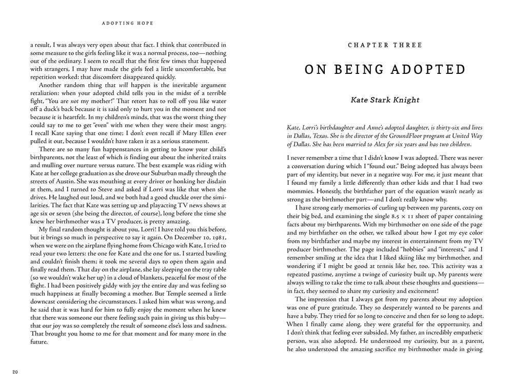 Heartfelt adoption stories book, Adopting Hope by Lorri Antosz Benson, love and family-themed