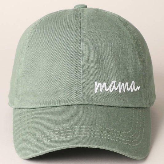 Pink and green Mama & Mini cap, stylish adjustable cotton hat for mother-child matching outfits