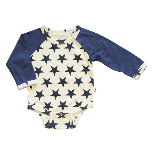 All Star baby bodysuit, star print onesie with easy front shoulder snaps for infants