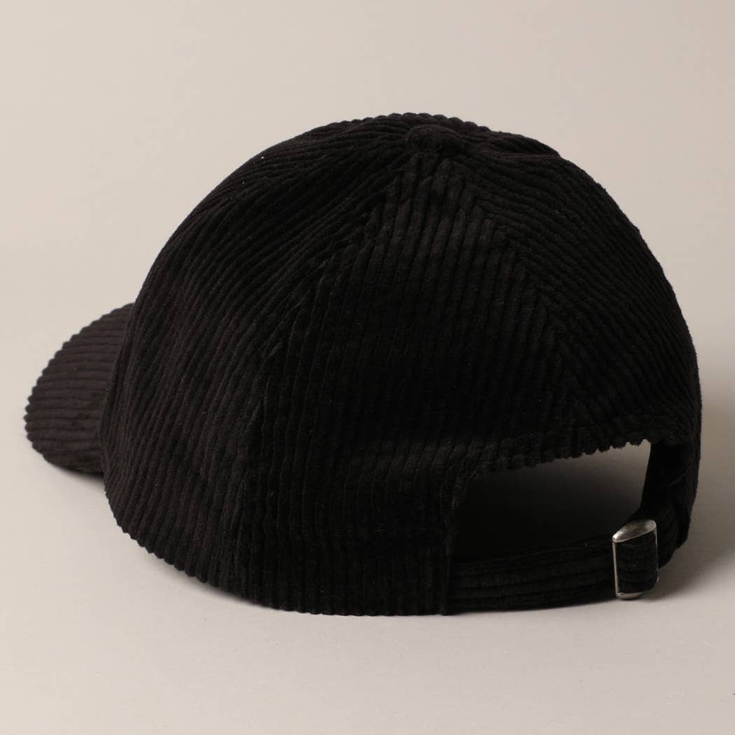 Dog Mom Chenille Patch Corduroy Baseball Cap