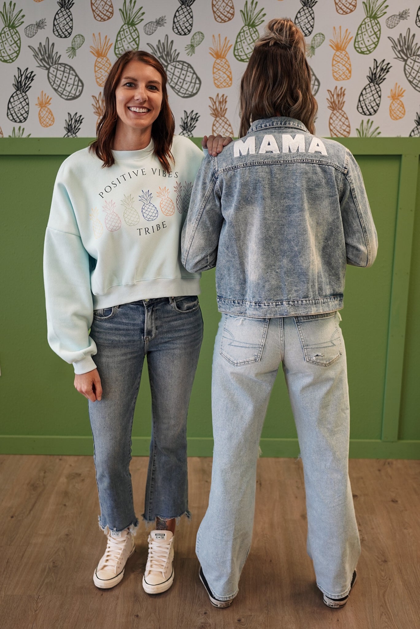 Light Blue Lapel Distressed Denim Jacket – Matching Mama & Mini Outfits