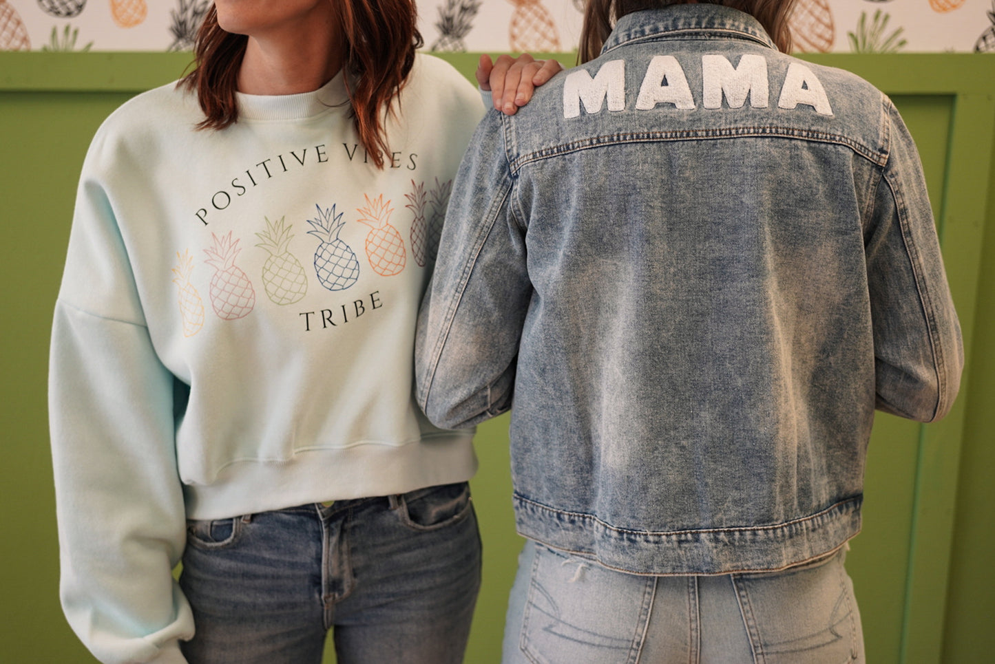 Light Blue Lapel Distressed Denim Jacket – Matching Mama & Mini Outfits