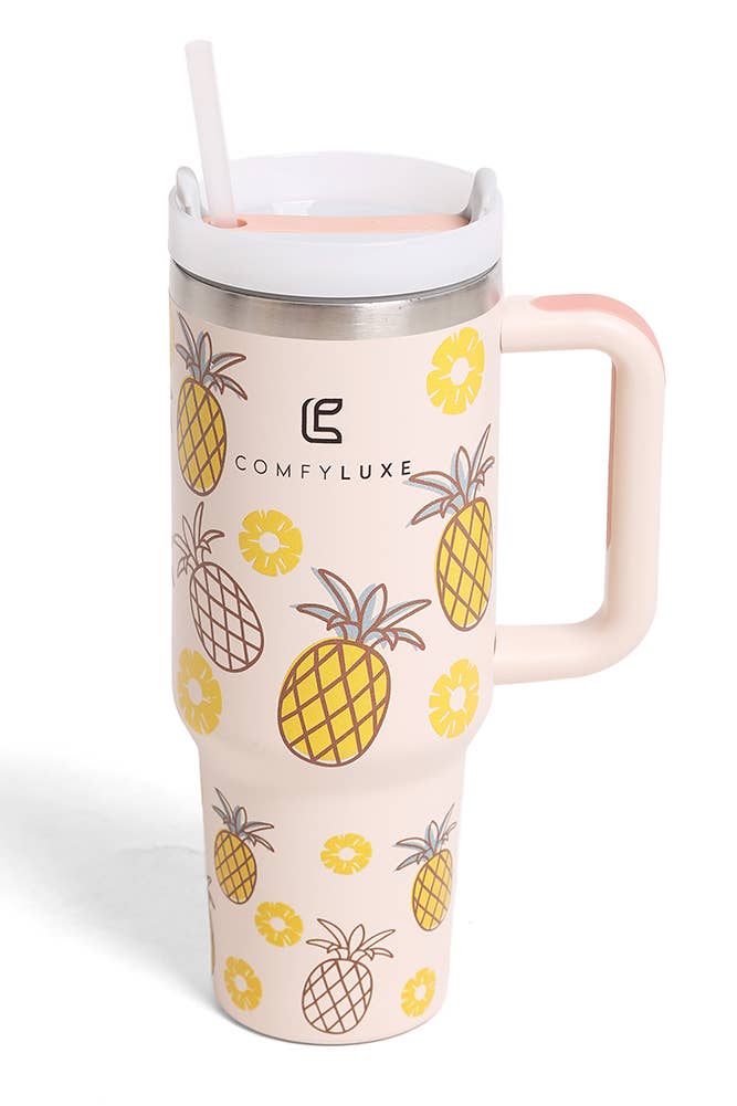 Pineapple 40oz Handle Tumbler