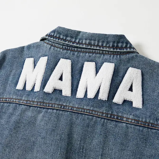 Light Blue Lapel Distressed Denim Jacket – Matching Mama & Mini Outfits