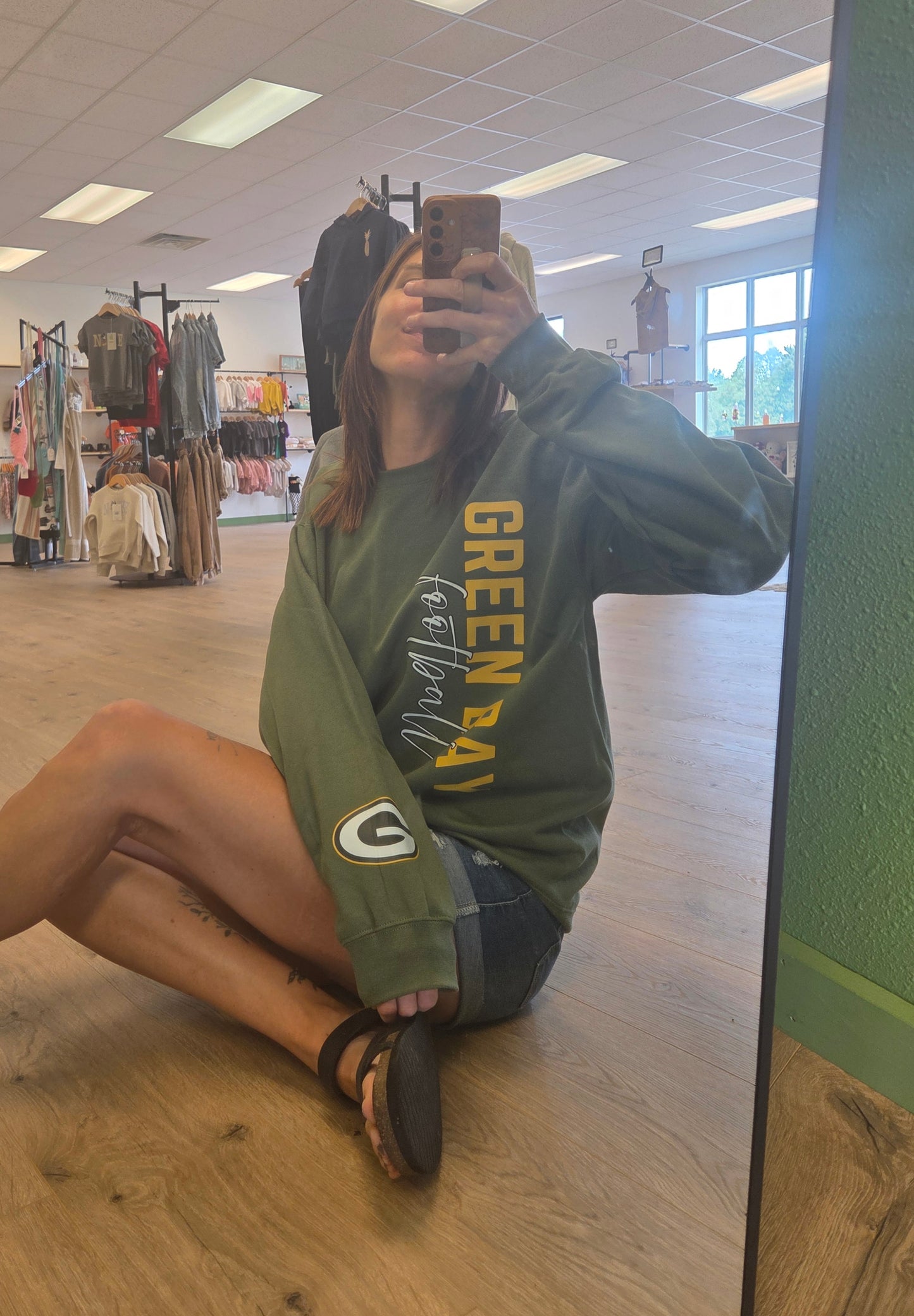 Green Bay Football Crewneck Sweatshirt – Game Day Fall Apparel for Fans