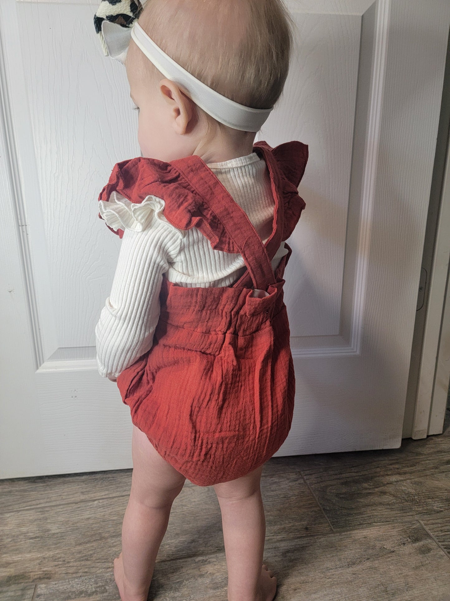 Rust Romper – Toddler & Infant Girls Cotton Romper