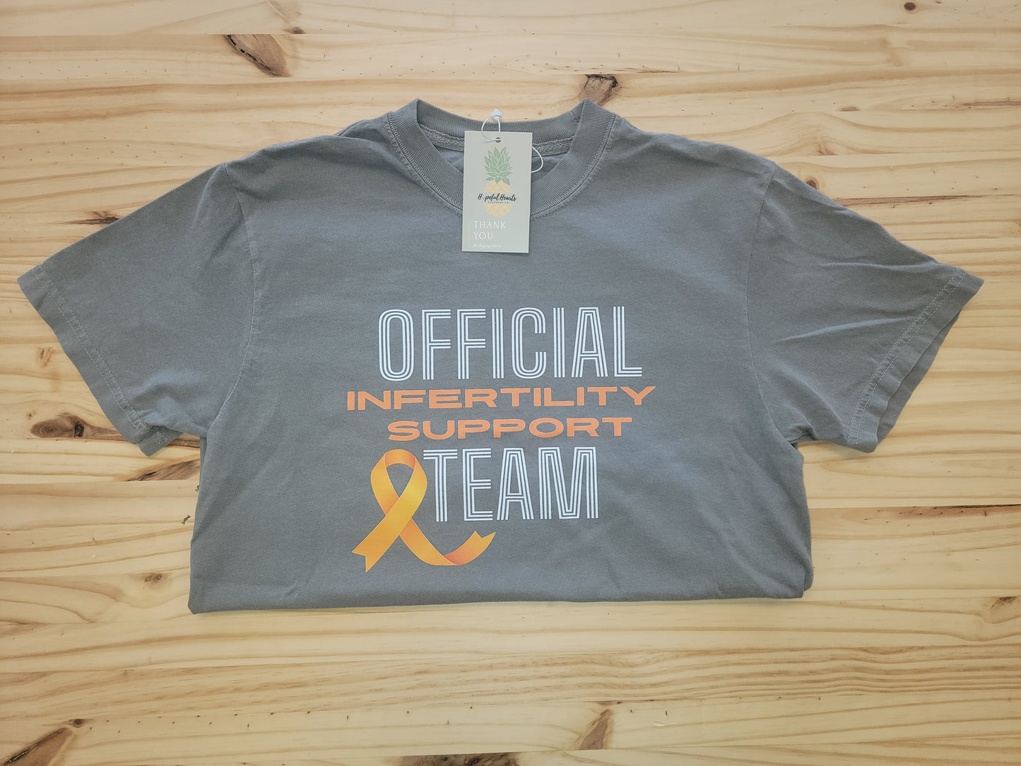 Women’s infertility support team shirt, casual cotton t-shirt for awareness and community