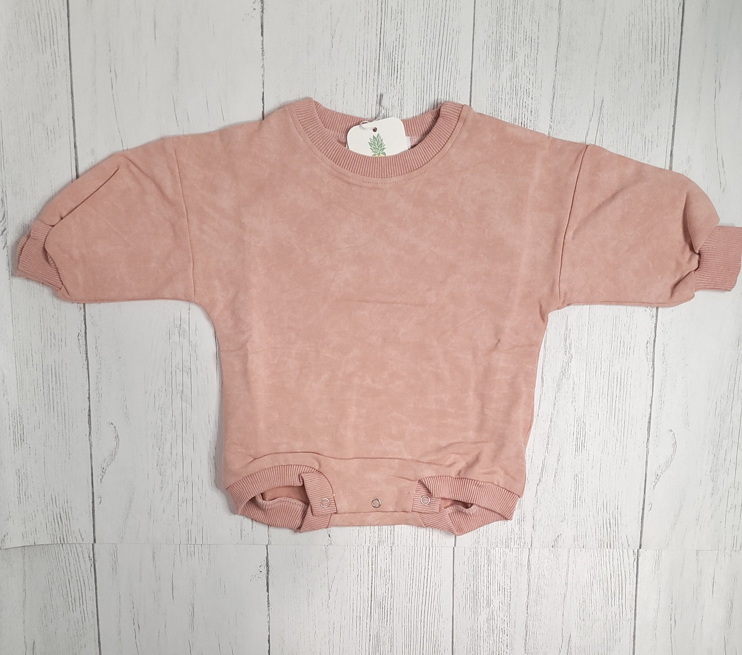Acid Wash Bubble Romper – Soft French Terry Baby & Toddler Outfit