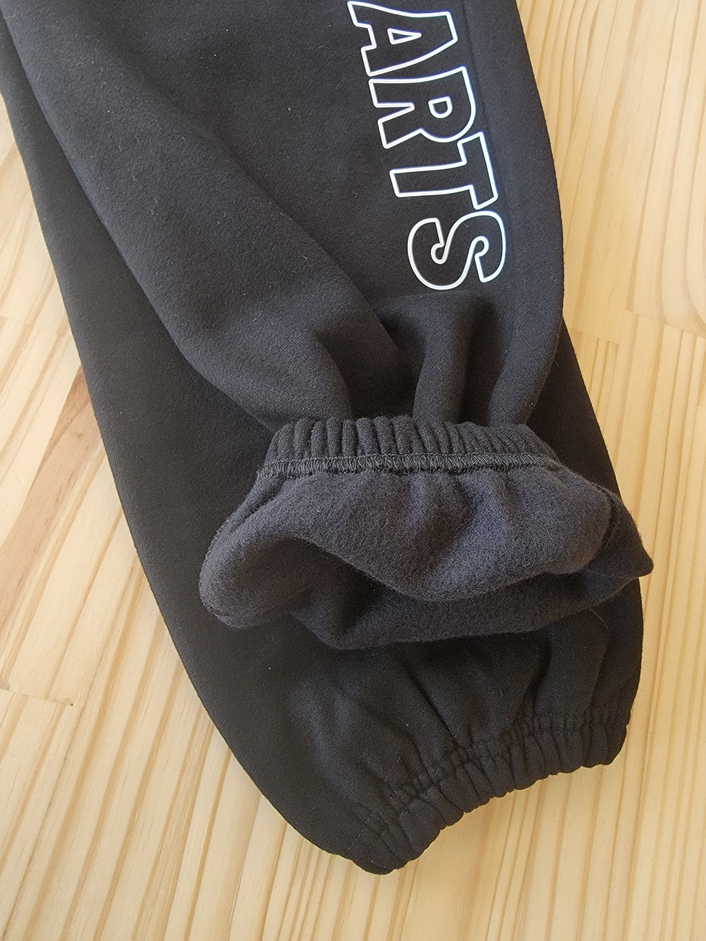 Women’s fleece jogger pants in soft fabric, comfortable relaxed fit loungewear from Hopeful Hearts zoom in on fleece