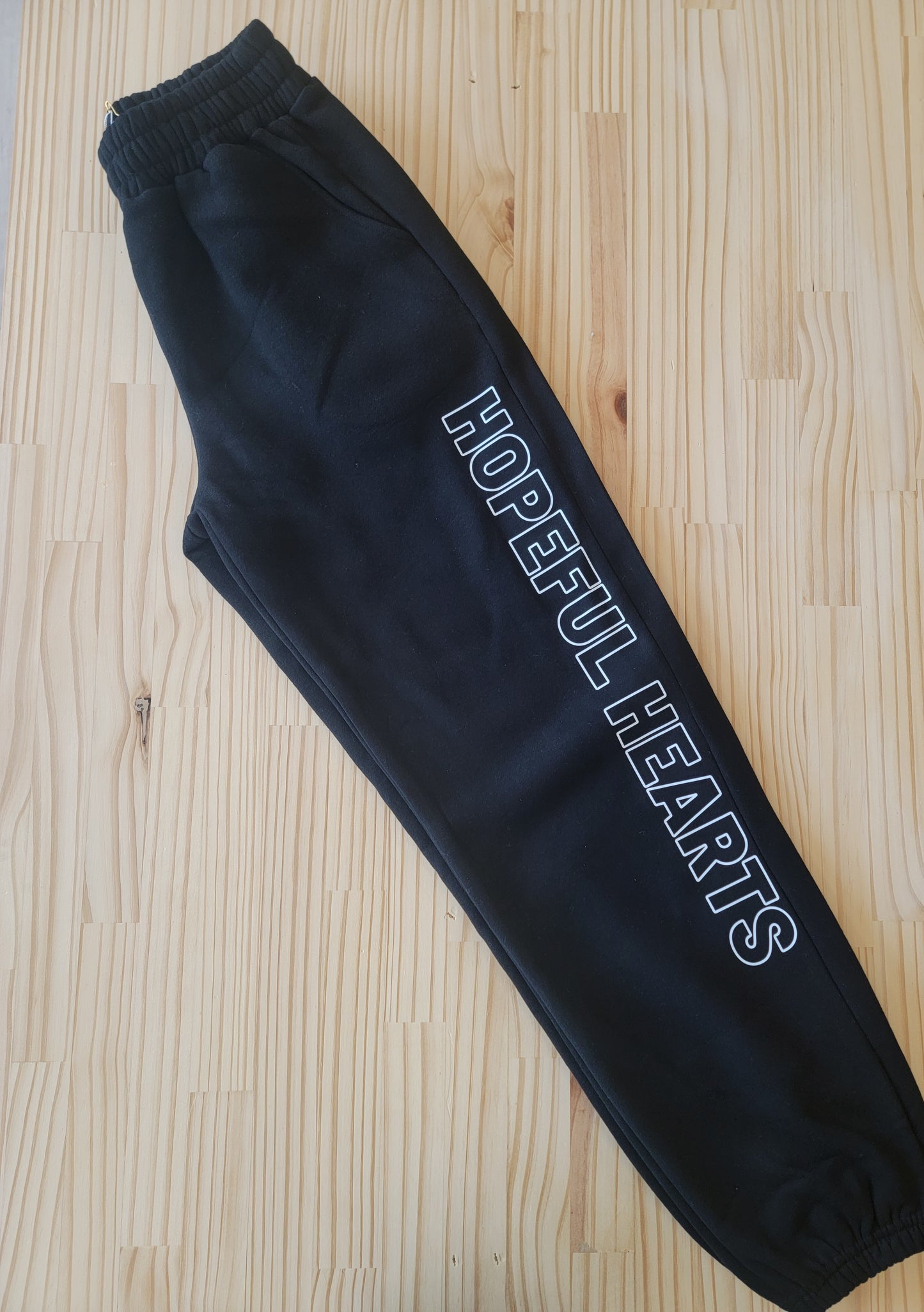 Women’s fleece jogger pants in soft fabric, comfortable relaxed fit loungewear from Hopeful Hearts