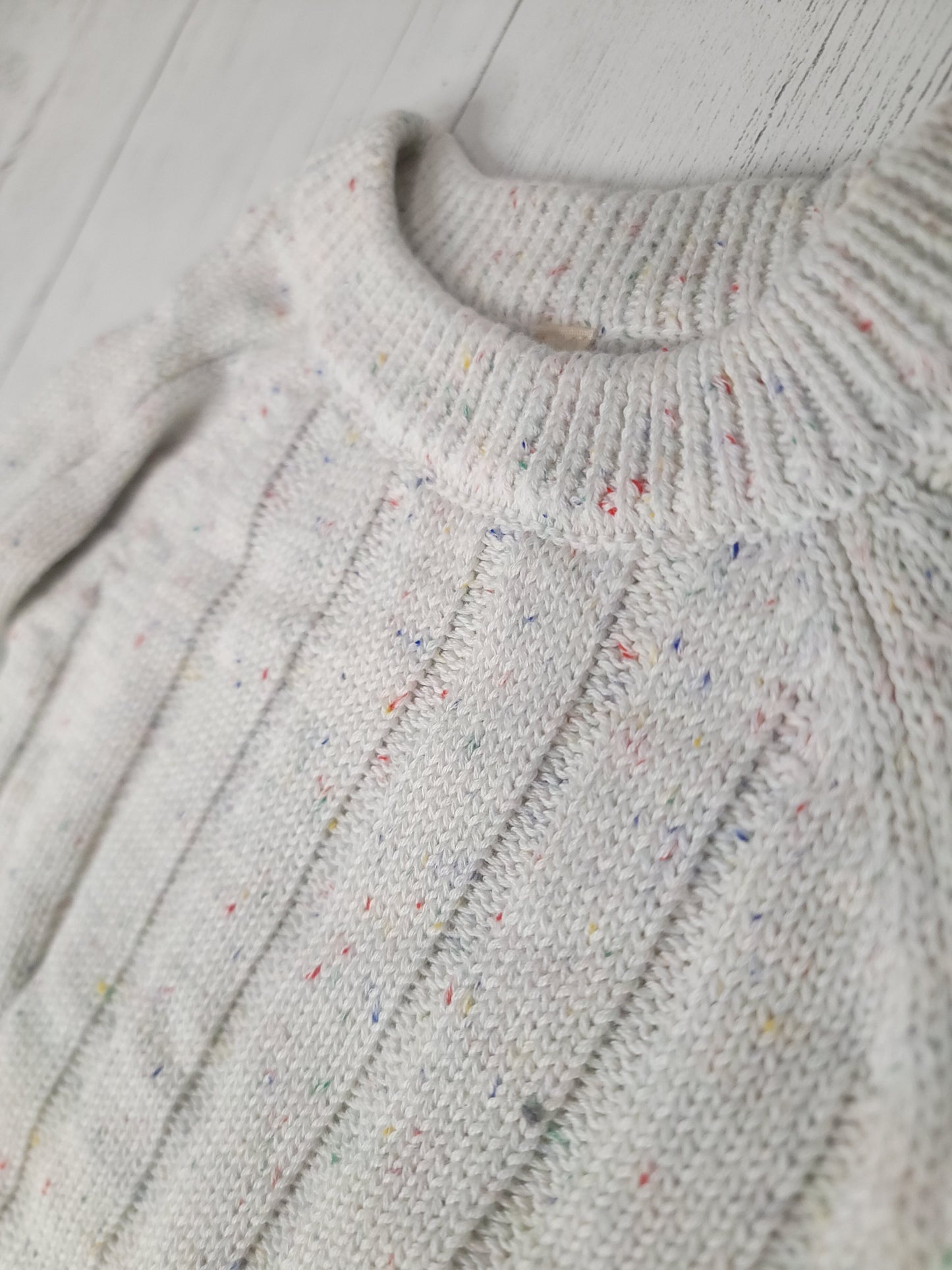 Sprinkle Sweater Knitted Ribbed Baby Romper – Soft & Cozy Infant Outfit with Snaps