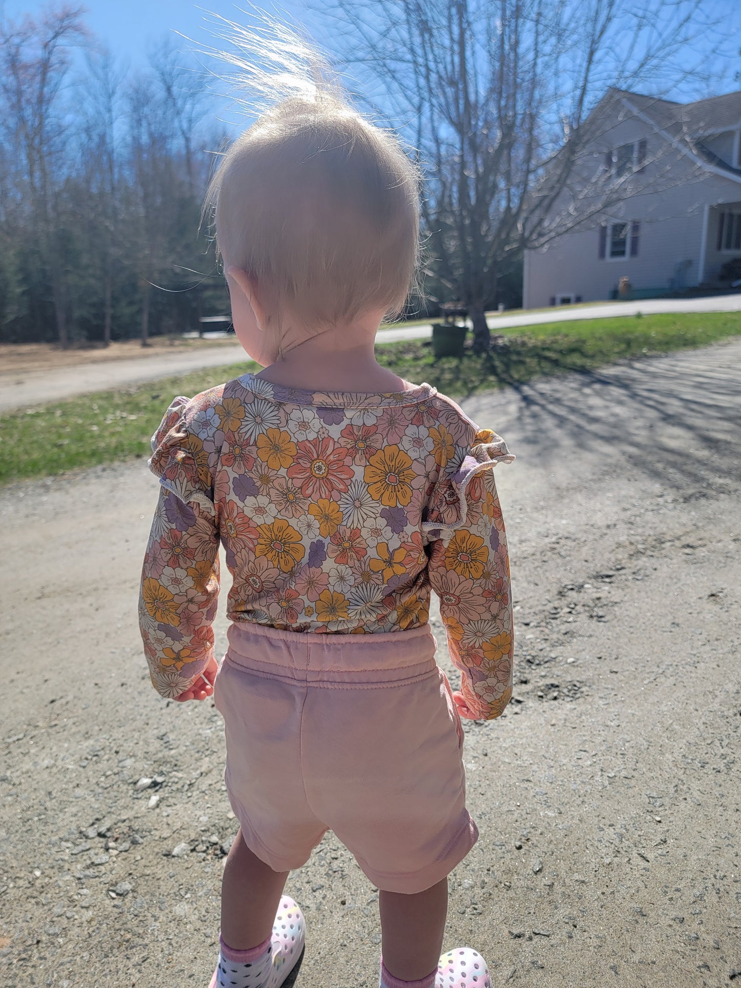 Retro Floral Bamboo Baby Onesie – Infant Bodysuit