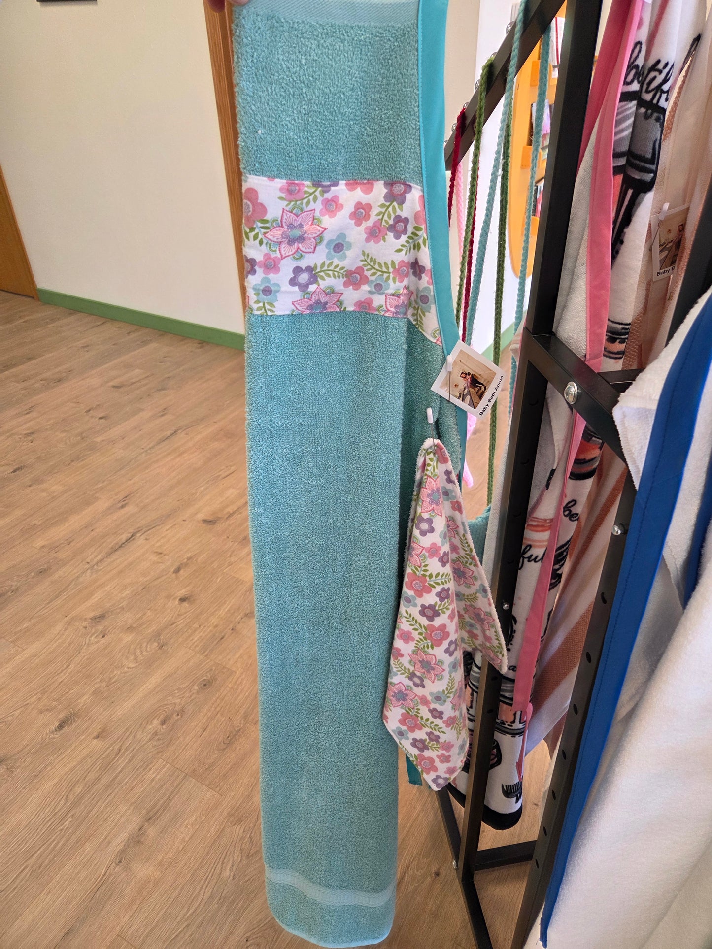 Handmade personalized gifts and home essentials by Made By Penny apron with burp rag
