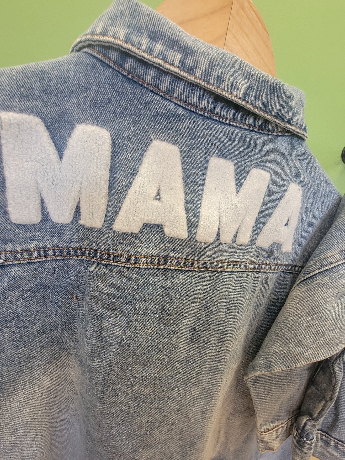 Light Blue Lapel Distressed Denim Jacket – Matching Mama & Mini Outfits