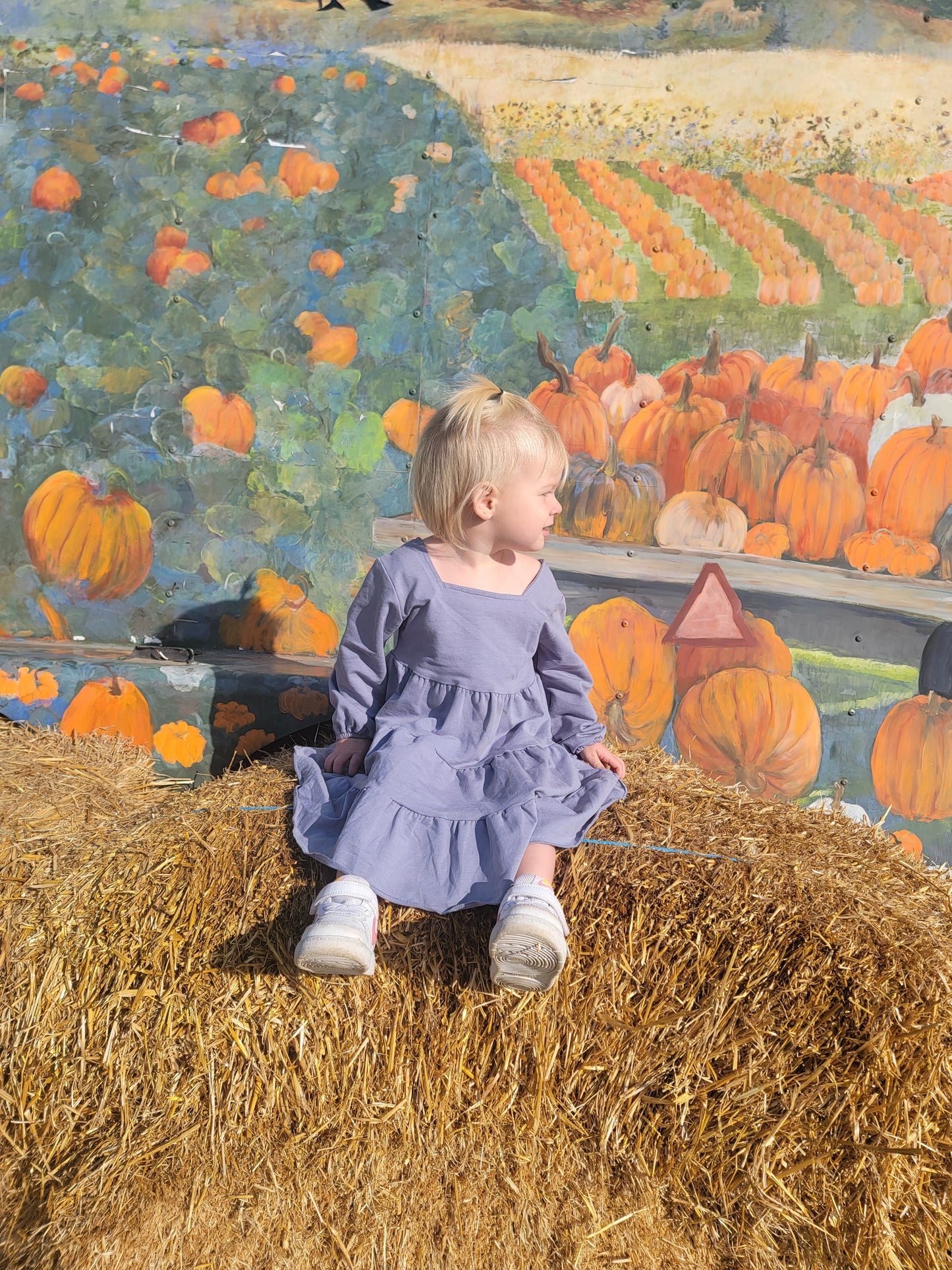 Celeste Tiered Dress – Soft Blue Fit & Flare Dress for Toddlers