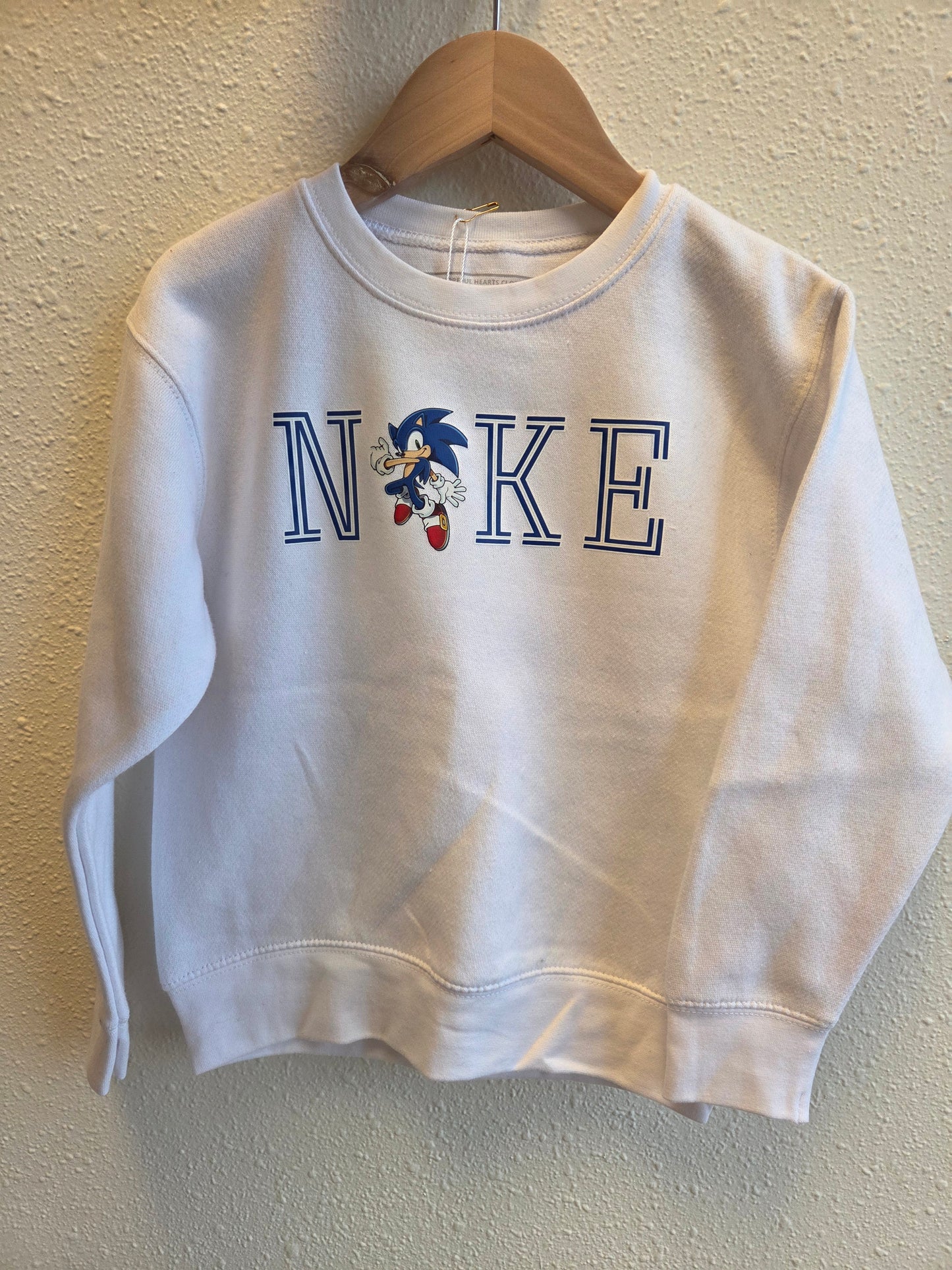 Sonic the Hedgehog Crewneck – Blue Toddler/Kids Sweatshirt Size 5/6 | Boys Character Pullover | Hopeful Hearts Clothing Co.