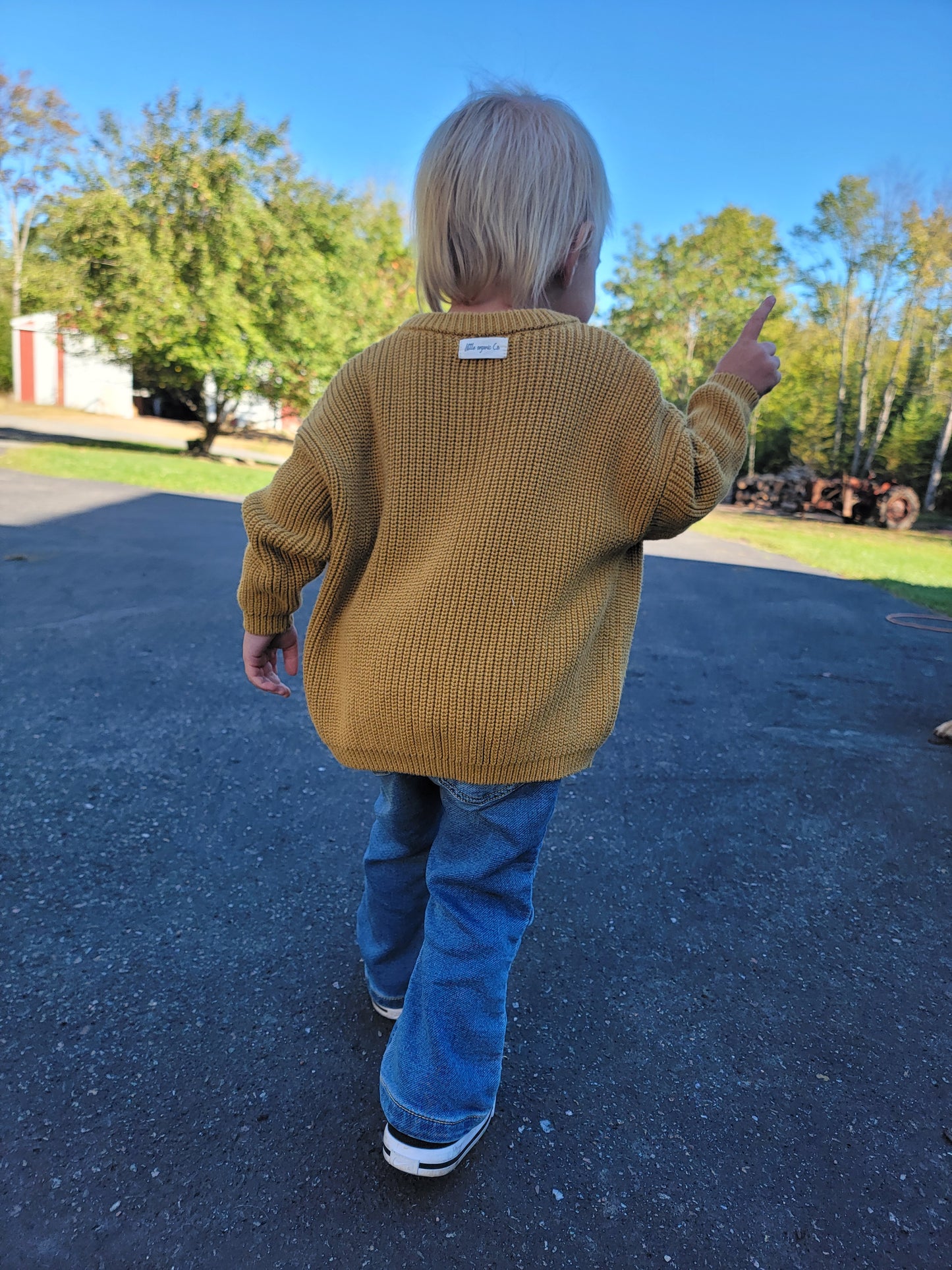 Cable knit sweater