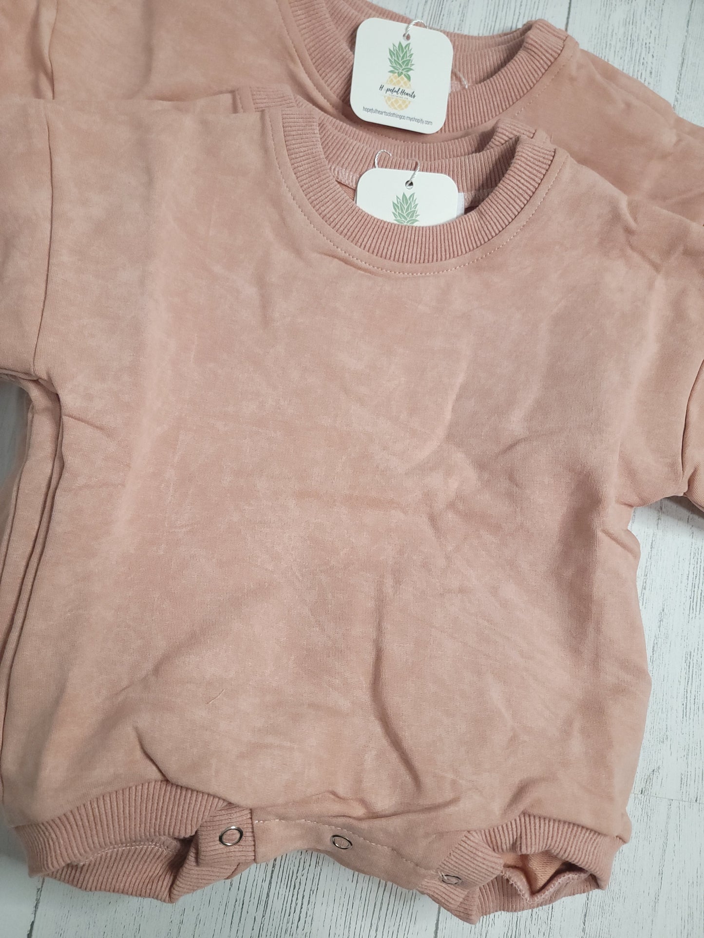 Acid Wash Bubble Romper – Soft French Terry Baby & Toddler Outfit