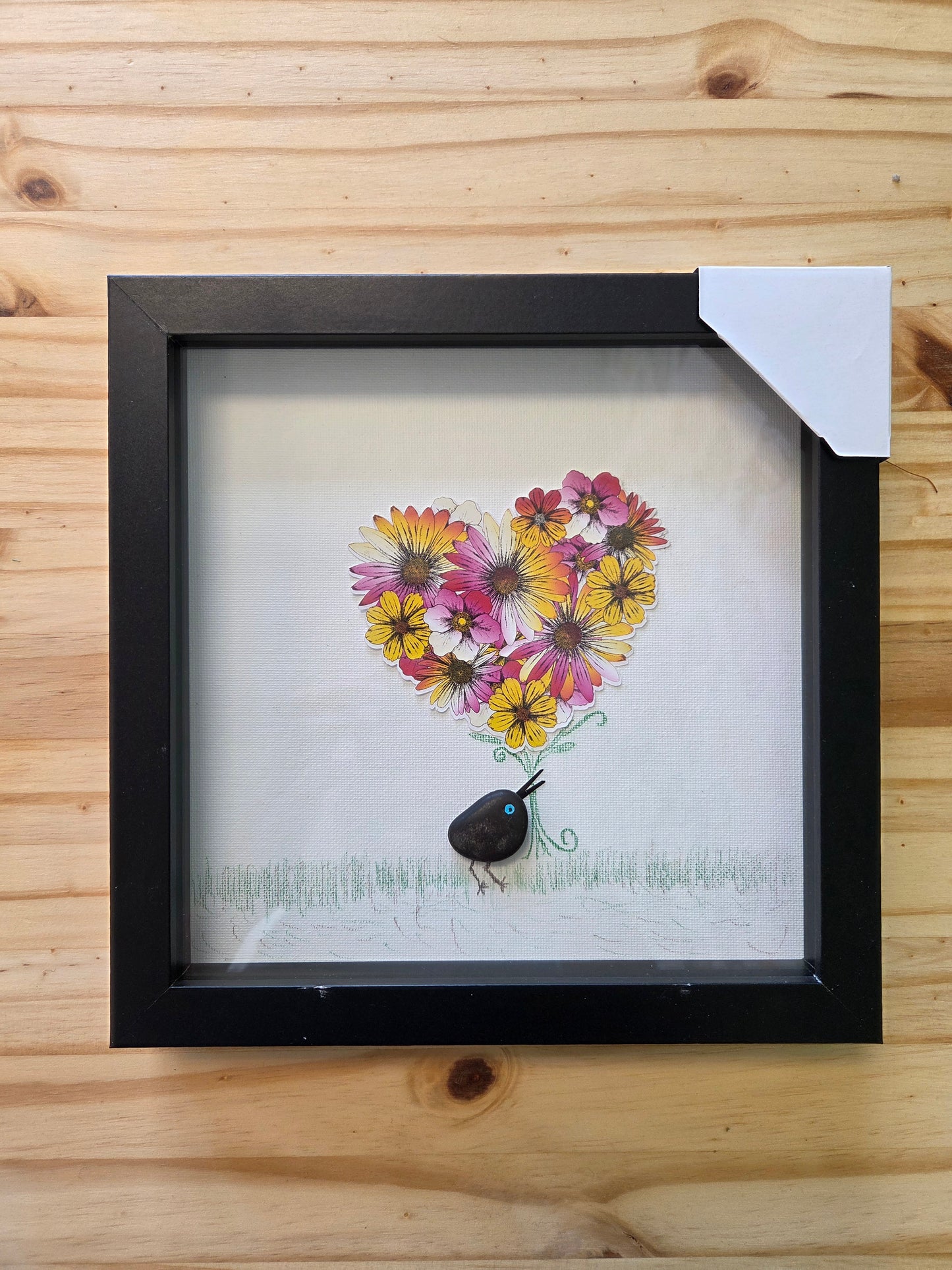 Handmade personalized gifts and home essentials by Made By Penny floral heart bird