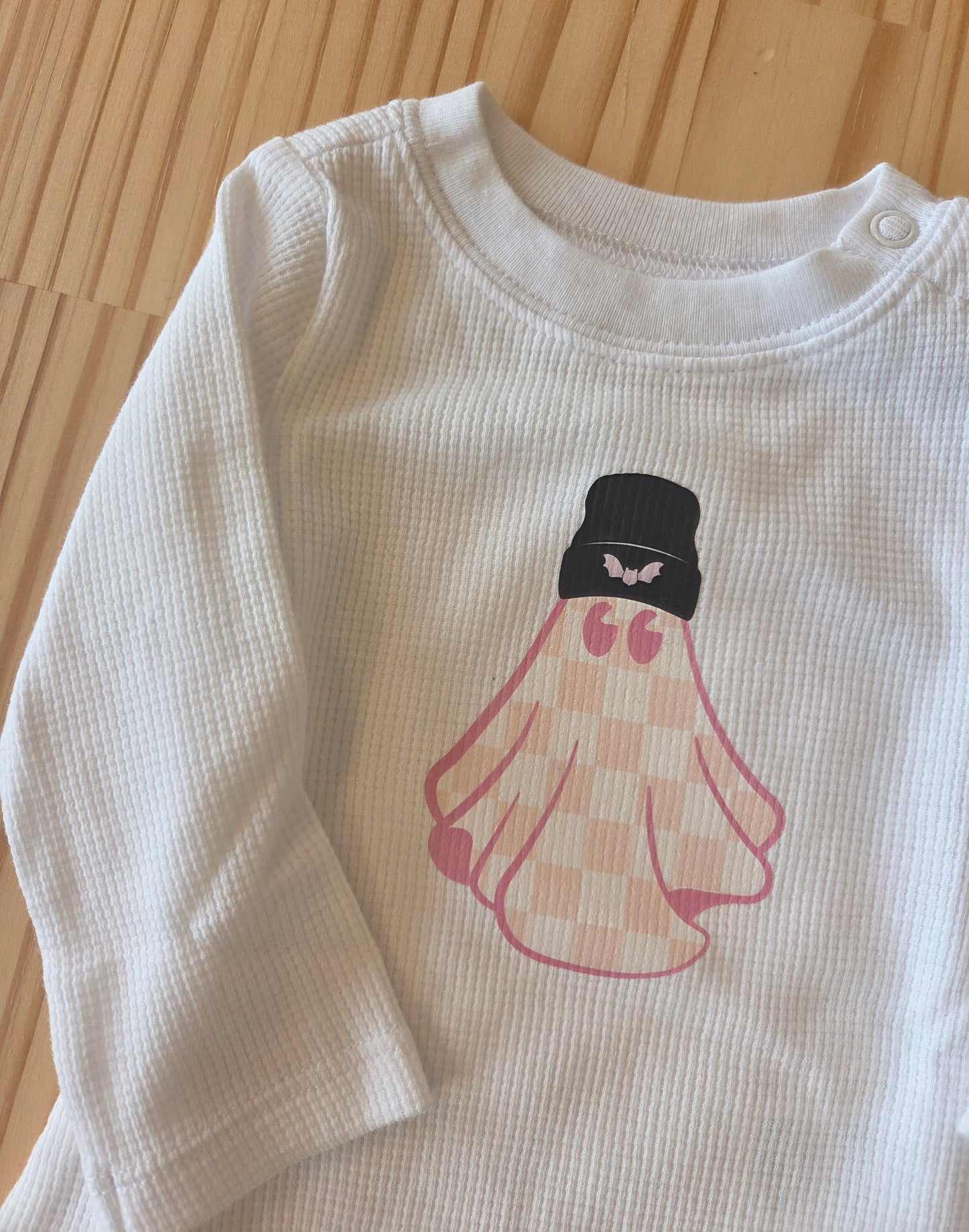 Langarm-Halloween-Strampler für Säuglinge – Kürbis oder Geist | Passende Familien-Crewnecks