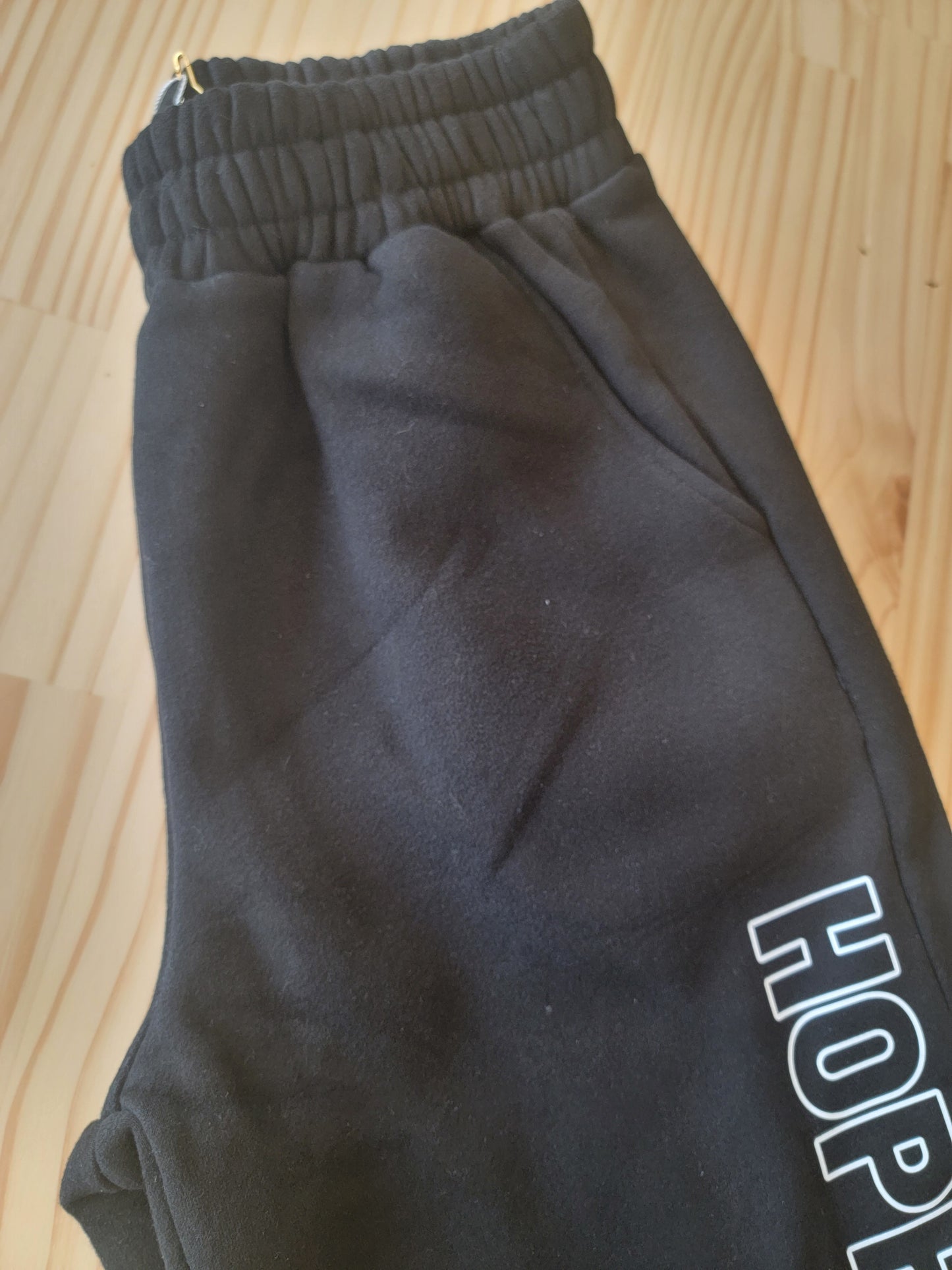 Relaxed fit fleece jogger sweatpants for women, Hopeful Hearts comfortable loungewear pants waistband