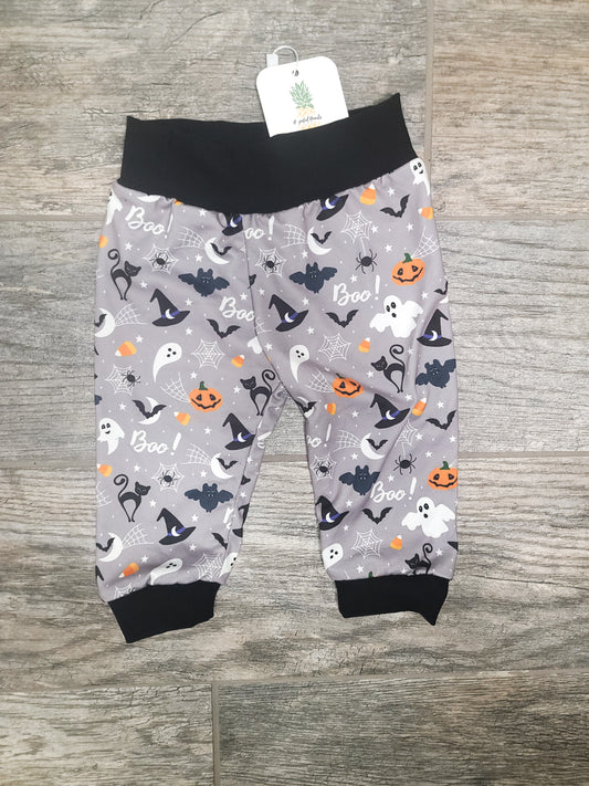 Halloween Joggers – Baby & Toddler Spooky Ghost & Bat Pants, Newborn to 3T