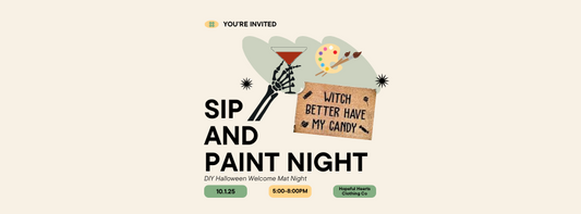 Funny Halloween Welcome Mat Sip & Paint – Fall Craft & Sip Night