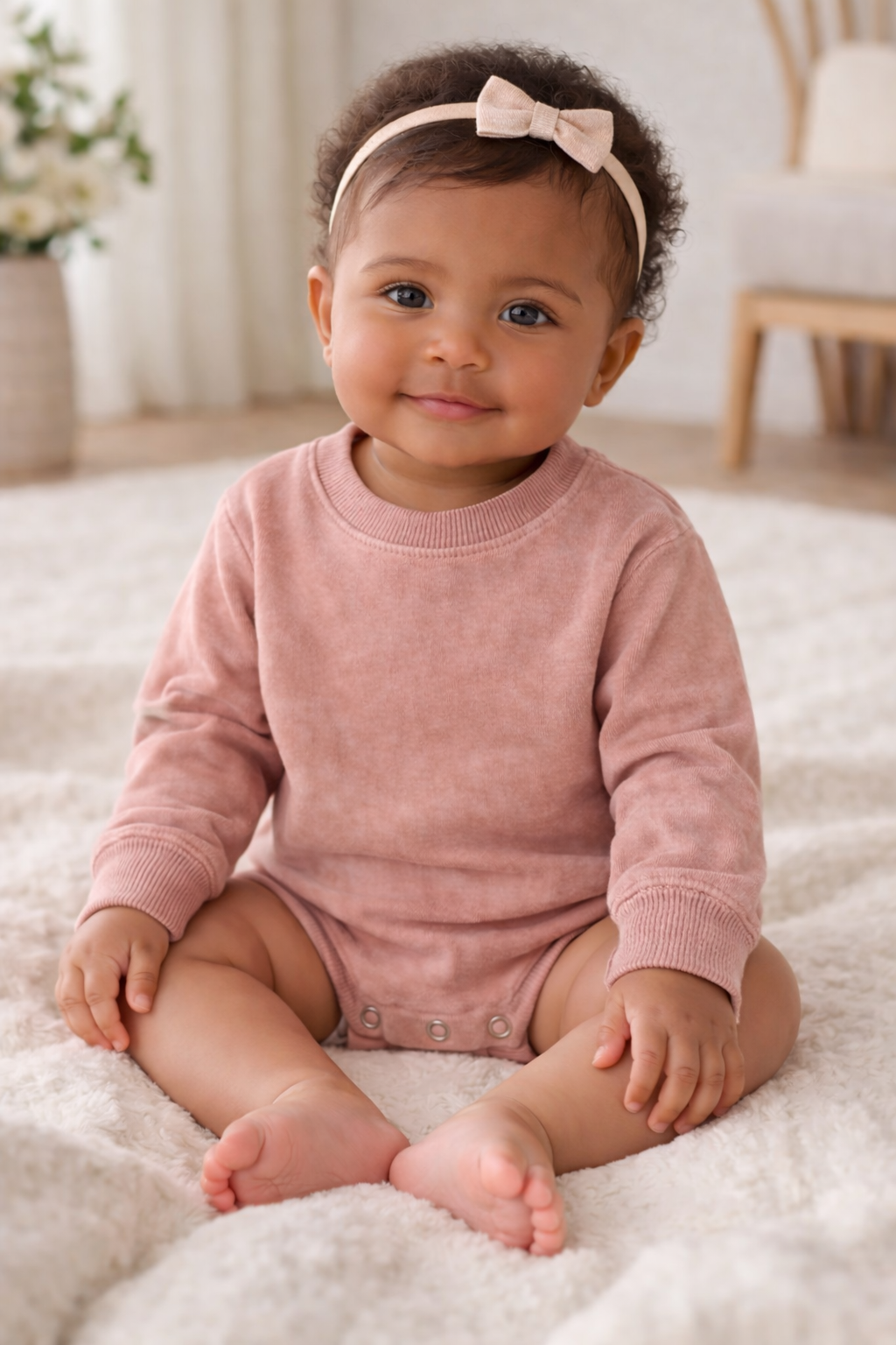 Acid Wash Bubble Romper – Soft French Terry Baby & Toddler Outfit