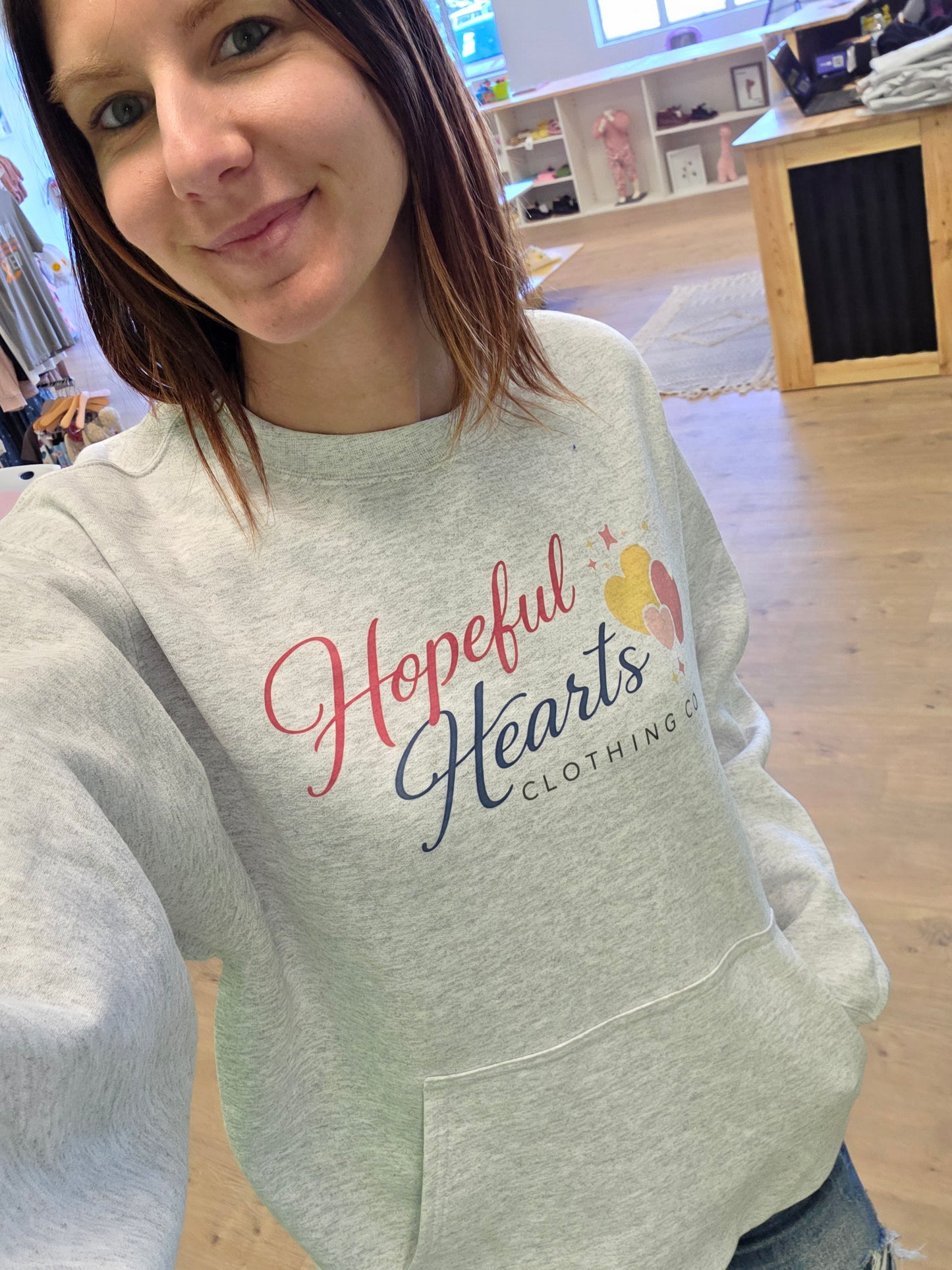 Hopeful Hearts Clothing Co Ash Crewneck Sweatshirt Core Fleece