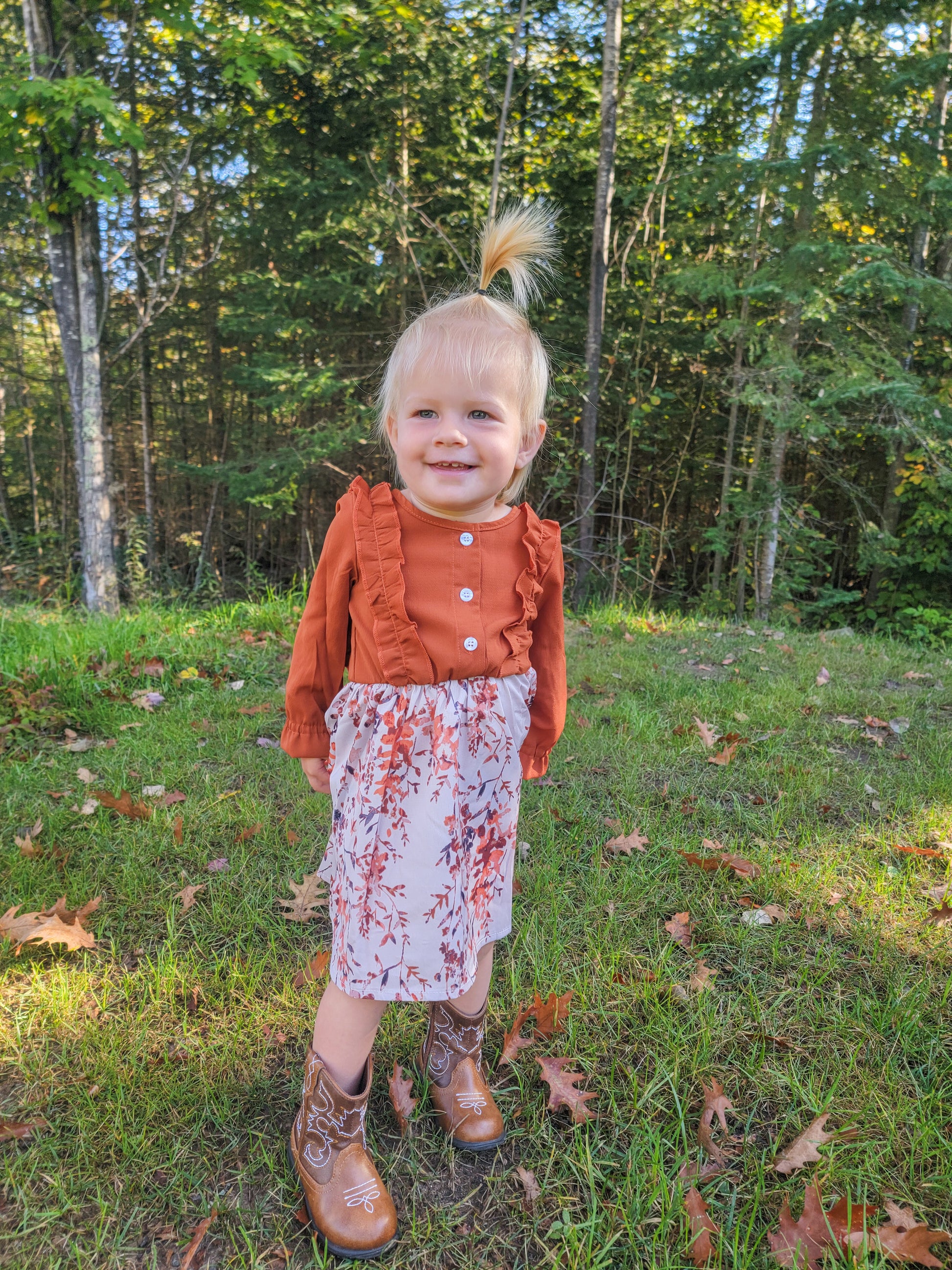 irls Autumn Dress Cozy Fall Outfit for Infant & Toddler 12-18M irls Autumn Dress Cozy Fall Outfit for Infant & Toddler 12-18M