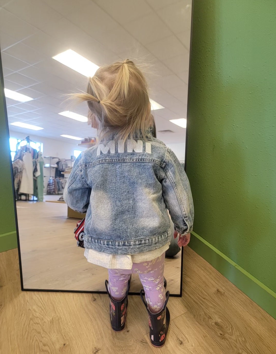 Light Blue Lapel Distressed Denim Jacket – Matching Mama & Mini Outfits