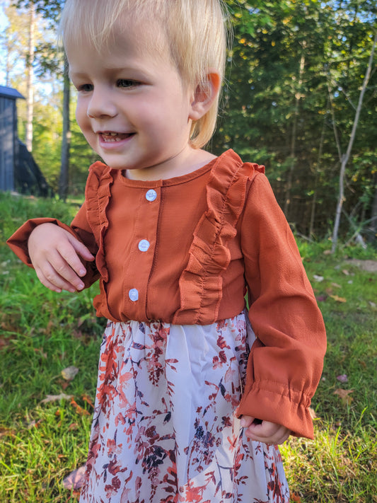 irls Autumn Dress – Cozy Fall Outfit for Infant & Toddler