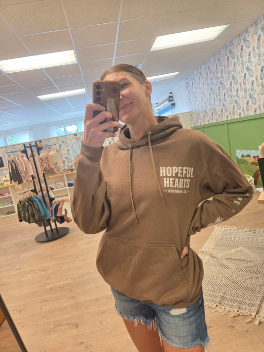 Hopeful Hearts Pineapple Hoodie | Brown Infertility Awareness Sweatshirt