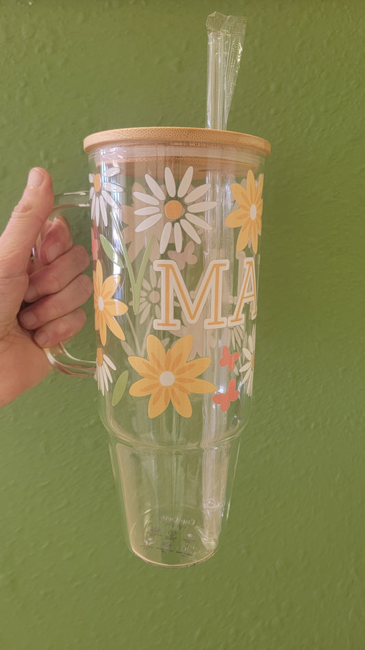 Mama 40 oz Glass Tumbler