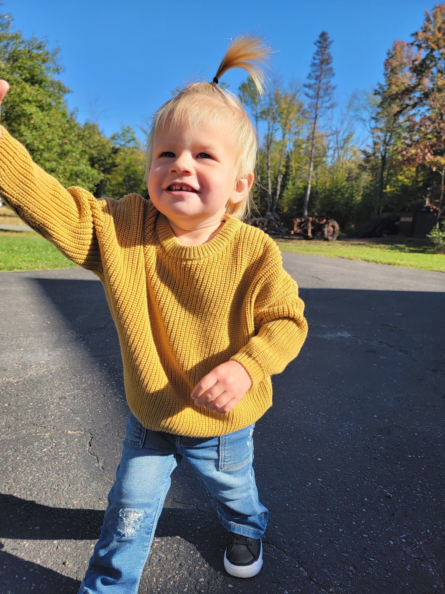 Cable knit sweater