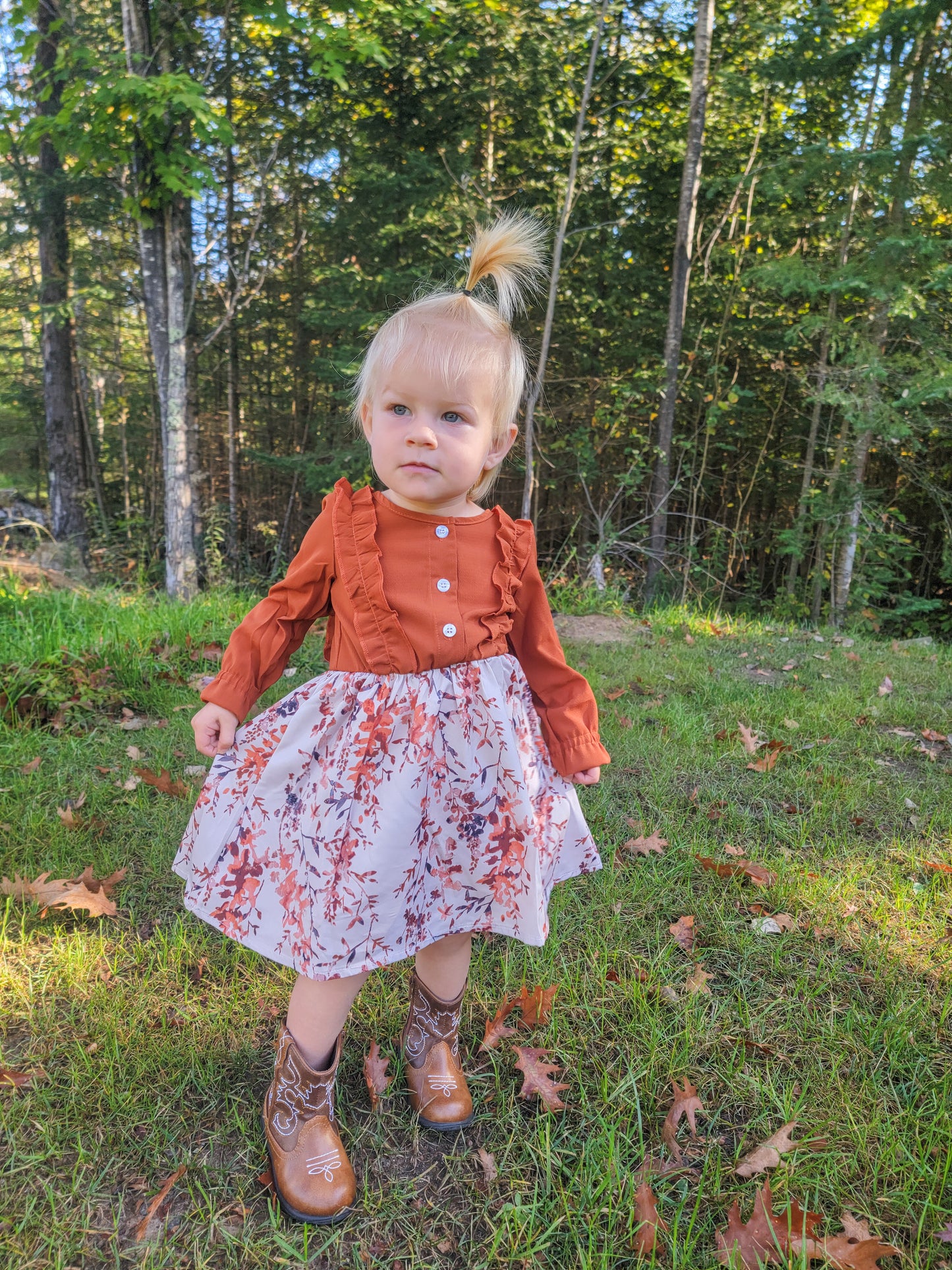 irls Autumn Dress – Cozy Fall Outfit for Infant & Toddler