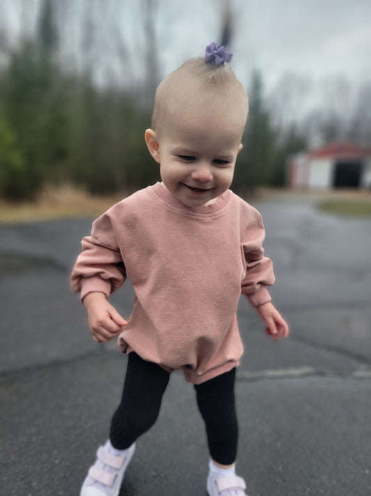 Acid Wash Bubble Romper – Soft French Terry Baby & Toddler Outfit